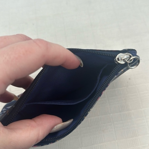 Coach Authentic Tartan Blue Plaid Metallic Wristlet, Style No. F48110 - Picture 8 of 9